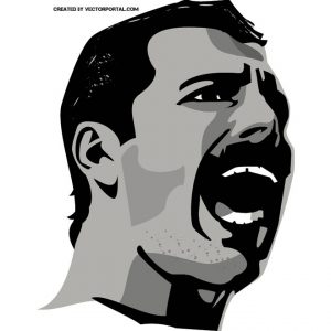 フレディ・マーキュリー似顔絵
